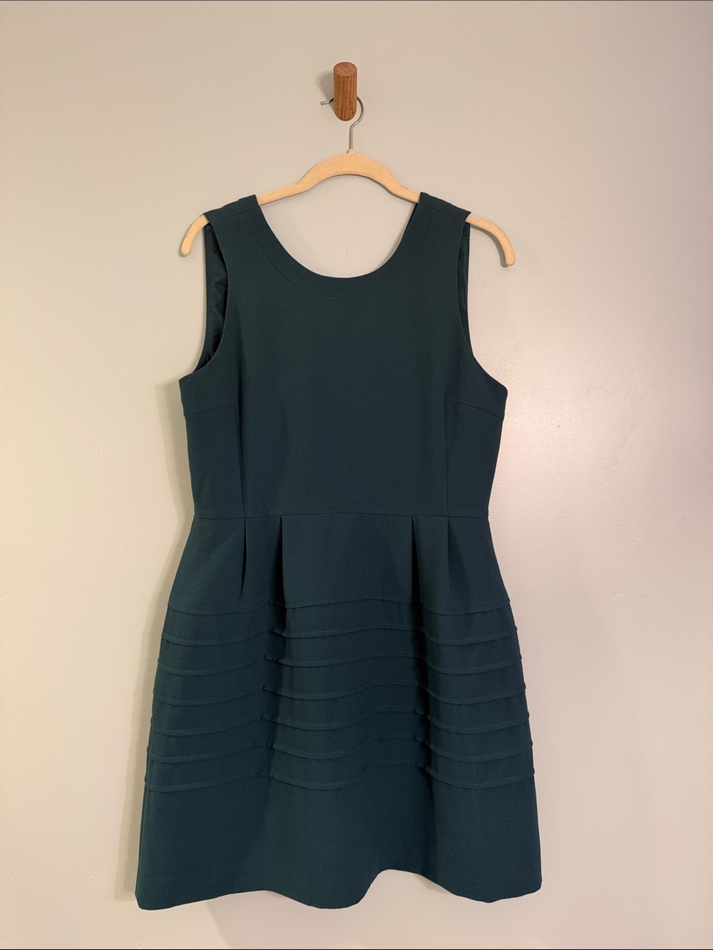 Madewell Sleeveless Dark Teal Fit-and-Flare Dress